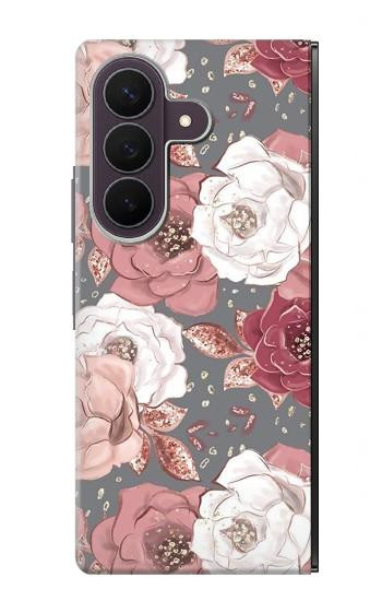 S3716 バラの花柄 Rose Floral Pattern Samsung Galaxy Z Fold 8 Ultra バックケース、フリップケース・カバー