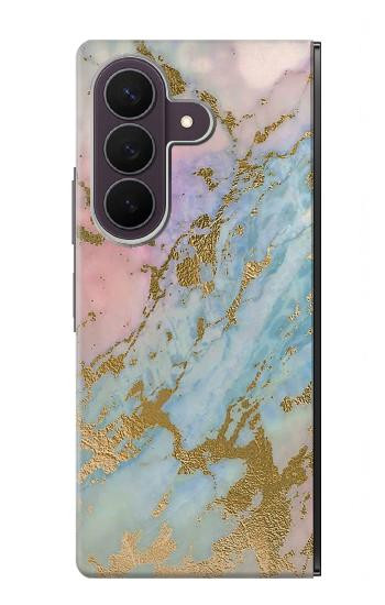S3717 ローズゴールドブルーパステル大理石グラフィックプリント Rose Gold Blue Pastel Marble Graphic Printed Samsung Galaxy Z Fold 8 Ultra バックケース、フリップケース・カバー
