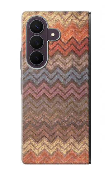 S3752 ジグザグ生地パターングラフィックプリント Zigzag Fabric Pattern Graphic Printed Samsung Galaxy Z Fold 8 Ultra バックケース、フリップケース・カバー
