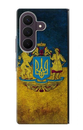 S3858 ウクライナ ヴィンテージ旗 Ukraine Vintage Flag Samsung Galaxy Z Fold 8 Ultra バックケース、フリップケース・カバー