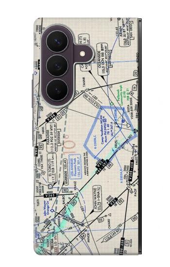 S3882 フライング エンルート チャート Flying Enroute Chart Samsung Galaxy Z Fold 8 Ultra バックケース、フリップケース・カバー