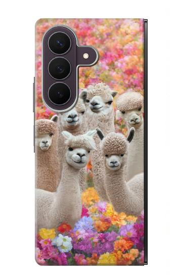 S3916 アルパカファミリー ベビーアルパカ Alpaca Family Baby Alpaca Samsung Galaxy Z Fold 8 Ultra バックケース、フリップケース・カバー
