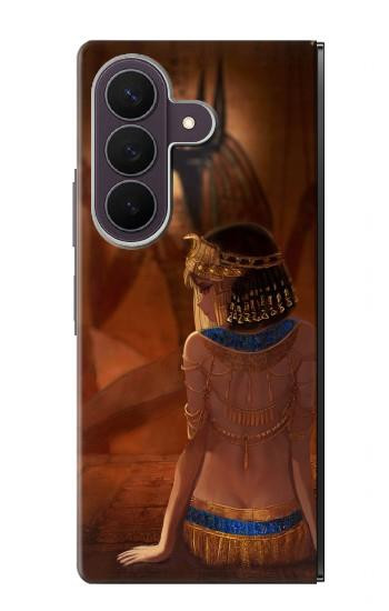 S3919 エジプトの女王クレオパトラ・アヌビス Egyptian Queen Cleopatra Anubis Samsung Galaxy Z Fold 8 Ultra バックケース、フリップケース・カバー