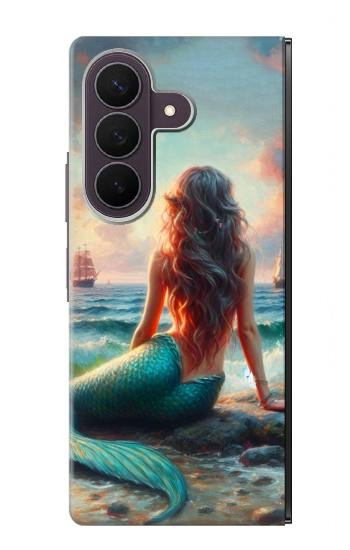 S4006 油絵 人魚 Oil Painting Mermaid Samsung Galaxy Z Fold 8 Ultra バックケース、フリップケース・カバー