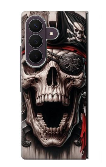 S4009 海賊の頭蓋骨 Pirate Skull Samsung Galaxy Z Fold 8 Ultra バックケース、フリップケース・カバー