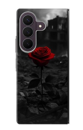 S4048 赤いバラの遺跡 Red Rose Ruins Samsung Galaxy Z Fold 8 Ultra バックケース、フリップケース・カバー