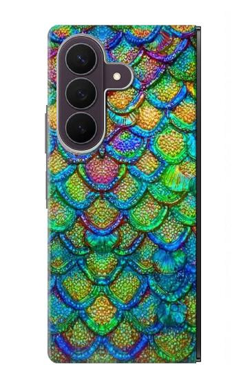 S4071 カラフルな人魚の鱗 Colorful Mermaid Scale Samsung Galaxy Z Fold 8 Ultra バックケース、フリップケース・カバー