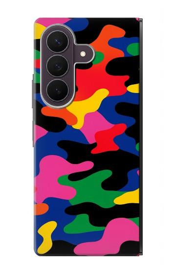 S4072 カラフルなカモフラージュ Colorful Camouflage Samsung Galaxy Z Fold 8 Ultra バックケース、フリップケース・カバー