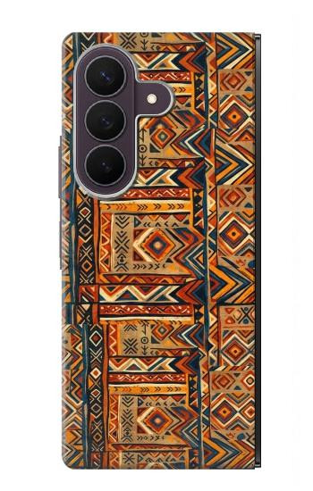 S4079 トライバル幾何学柄 Tribal Geometric Ethnic Pattern Samsung Galaxy Z Fold 8 Ultra バックケース、フリップケース・カバー