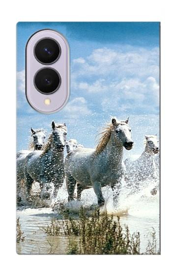 S0250 白馬 White Horse Samsung Galaxy Z Fold 8 バックケース、フリップケース・カバー