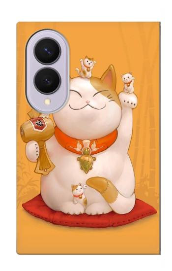S1217 マネキネコ Maneki Neko Lucky Cat Samsung Galaxy Z Fold 8 バックケース、フリップケース・カバー