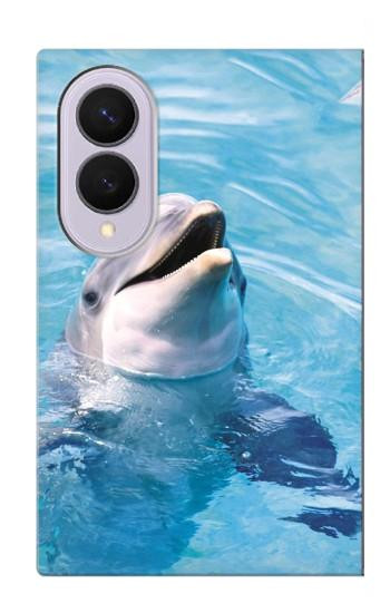 S1291 イルカ Dolphin Samsung Galaxy Z Fold 8 バックケース、フリップケース・カバー