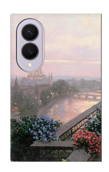 S1443 エッフェル パリのテラス Terrace in Paris Eifel Samsung Galaxy Z Fold 8 バックケース、フリップケース・カバー
