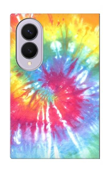 S1697 絞り染め カラフルなグラフィックプリント Tie Dye Colorful Graphic Printed Samsung Galaxy Z Fold 8 バックケース、フリップケース・カバー