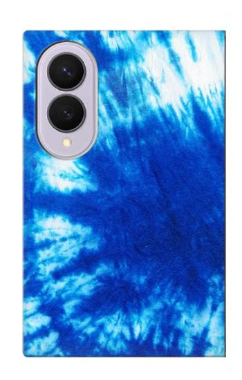 S1869 絞り染めブルー Tie Dye Blue Samsung Galaxy Z Fold 8 バックケース、フリップケース・カバー
