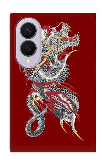 S2104 ヤクザドラゴンタトゥー Yakuza Dragon Tattoo Samsung Galaxy Z Fold 8 バックケース、フリップケース・カバー