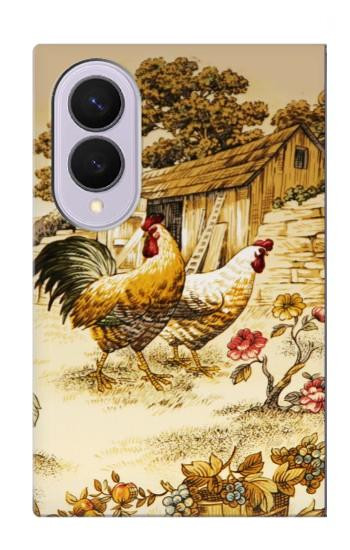 S2181 フレンチカントリーチキン French Country Chicken Samsung Galaxy Z Fold 8 バックケース、フリップケース・カバー