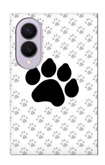 S2355 動物ポウあしあと Paw Foot Print Samsung Galaxy Z Fold 8 バックケース、フリップケース・カバー
