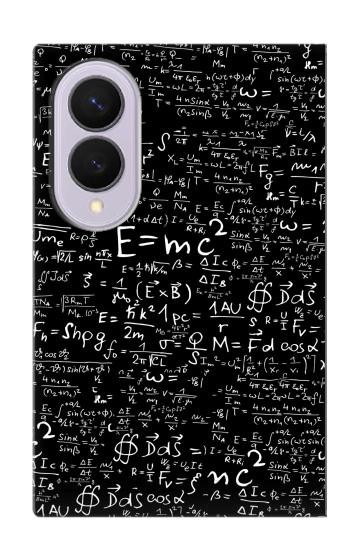 S2574 数学物理学黒板式 Mathematics Physics Blackboard Equation Samsung Galaxy Z Fold 8 バックケース、フリップケース・カバー