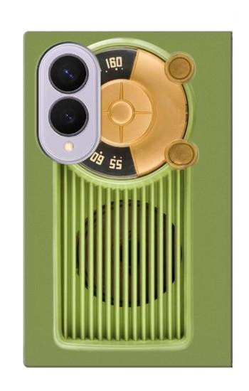 S2656 ヴィンテージベークライトデコラジオ Vintage Bakelite Radio Green Samsung Galaxy Z Fold 8 バックケース、フリップケース・カバー