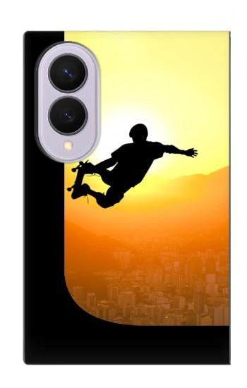 S2676 エクストリームスケートボードサンセット Extreme Skateboard Sunset Samsung Galaxy Z Fold 8 バックケース、フリップケース・カバー