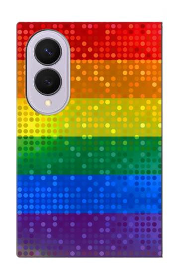 S2683 レインボーフラッグ プライド旗 Rainbow LGBT Pride Flag Samsung Galaxy Z Fold 8 バックケース、フリップケース・カバー