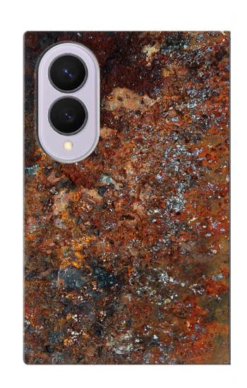 S2714 錆鋼テクスチャグラフィックプリント Rust Steel Texture Graphic Printed Samsung Galaxy Z Fold 8 バックケース、フリップケース・カバー