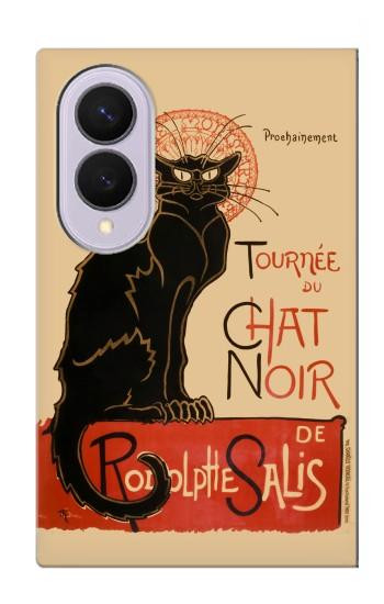 S2739 チャットノワール 黒猫 ヴィンテージ Chat Noir Black Cat Vintage Samsung Galaxy Z Fold 8 バックケース、フリップケース・カバー
