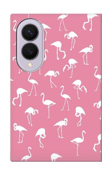 S2858 ピンクフラミンゴ柄 Pink Flamingo Pattern Samsung Galaxy Z Fold 8 バックケース、フリップケース・カバー
