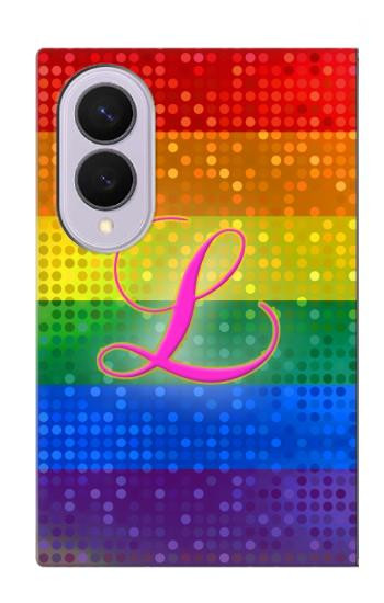 S2900 レインボーLGBTレズビアンプライド旗 Rainbow LGBT Lesbian Pride Flag Samsung Galaxy Z Fold 8 バックケース、フリップケース・カバー