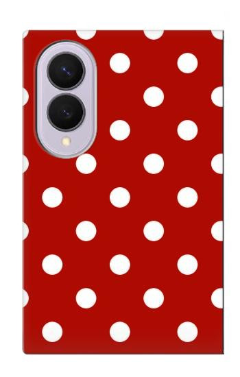 S2951 赤の水玉 Red Polka Dots Samsung Galaxy Z Fold 8 バックケース、フリップケース・カバー