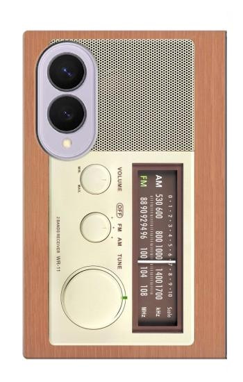 S3165 FM AM木レシーバーグラフィック FM AM Wooden Receiver Graphic Samsung Galaxy Z Fold 8 バックケース、フリップケース・カバー