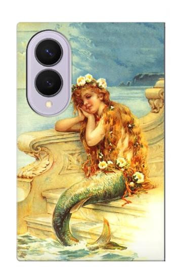 S3184 リトルマーメイドの絵画 Little Mermaid Painting Samsung Galaxy Z Fold 8 バックケース、フリップケース・カバー