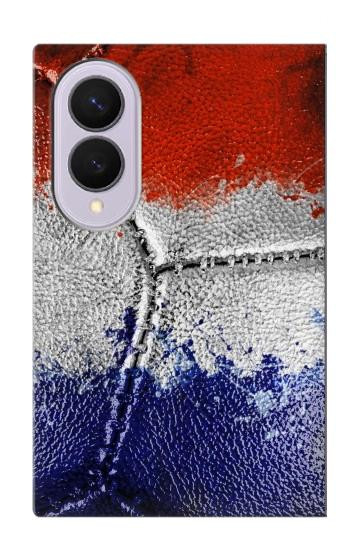 S3304 フランスの旗ビンテージフットボールのグラフィック France Flag Vintage Football Graphic Samsung Galaxy Z Fold 8 バックケース、フリップケース・カバー