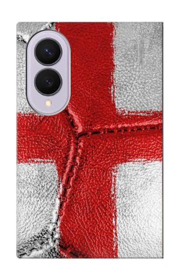 S3316 イングランドの旗ビンテージフットボールのグラフィック England Flag Vintage Football Graphic Samsung Galaxy Z Fold 8 バックケース、フリップケース・カバー
