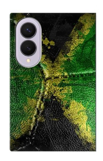 S3319 ジャマイカの旗ビンテージフットボールのグラフィック Jamaica Flag Vintage Football Graphic Samsung Galaxy Z Fold 8 バックケース、フリップケース・カバー