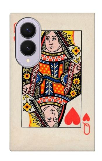 S3429 クイーンハートカード Queen Hearts Card Samsung Galaxy Z Fold 8 バックケース、フリップケース・カバー