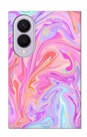 S3444 デジタルアートカラフルな液体 Digital Art Colorful Liquid Samsung Galaxy Z Fold 8 バックケース、フリップケース・カバー