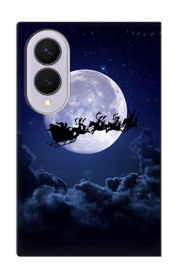S3508 クリスマスサンタ Xmas Santa Moon Samsung Galaxy Z Fold 8 バックケース、フリップケース・カバー