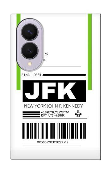 S3664 航空会社の旅行手荷物ラベル Airline Travel Luggage Label Samsung Galaxy Z Fold 8 バックケース、フリップケース・カバー