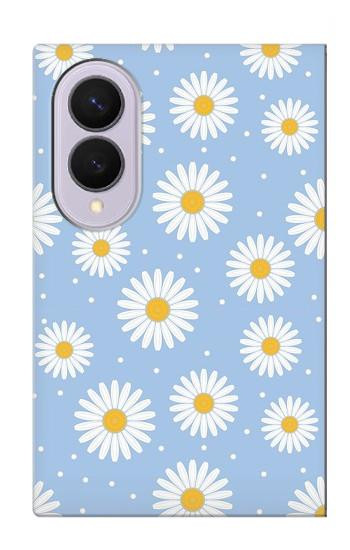 S3681 デイジーの花のパターン Daisy Flowers Pattern Samsung Galaxy Z Fold 8 バックケース、フリップケース・カバー