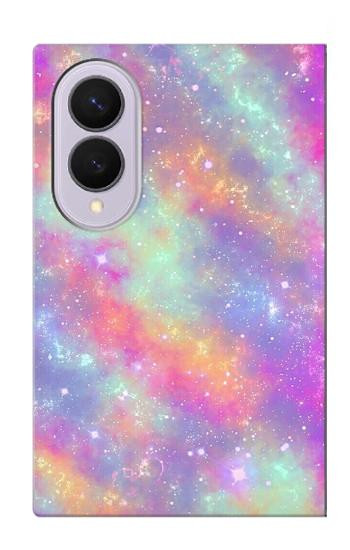 S3706 パステルレインボーギャラクシーピンクスカイ Pastel Rainbow Galaxy Pink Sky Samsung Galaxy Z Fold 8 バックケース、フリップケース・カバー