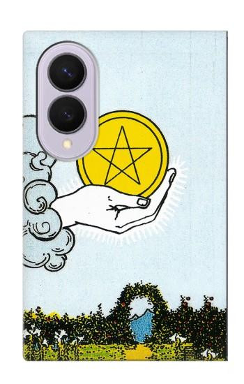 S3722 タロットカードペンタクルコインのエース Tarot Card Ace of Pentacles Coins Samsung Galaxy Z Fold 8 バックケース、フリップケース・カバー