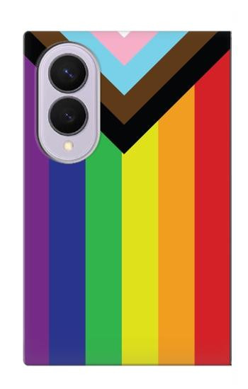 S3846 プライドフラッグLGBT Pride Flag LGBT Samsung Galaxy Z Fold 8 バックケース、フリップケース・カバー