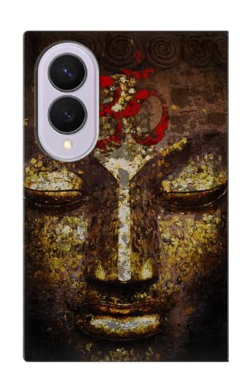 S3874 ブッダフェイスオームシンボル Buddha Face Ohm Symbol Samsung Galaxy Z Fold 8 バックケース、フリップケース・カバー