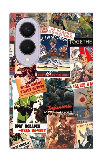 S3905 ビンテージ アーミー ポスター Vintage Army Poster Samsung Galaxy Z Fold 8 バックケース、フリップケース・カバー