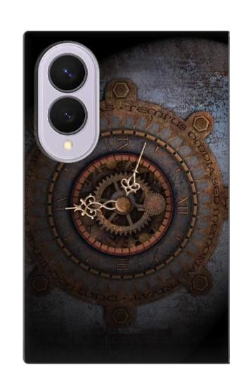S3908 ヴィンテージ時計 Vintage Clock Samsung Galaxy Z Fold 8 バックケース、フリップケース・カバー