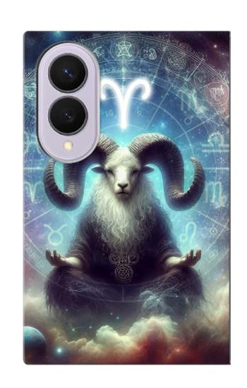 S4002 神秘的な星座 牡羊座 Mystical Zodiac Aries Samsung Galaxy Z Fold 8 バックケース、フリップケース・カバー