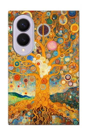S4007 生命の樹の絵画 Tree of Life Painting Samsung Galaxy Z Fold 8 バックケース、フリップケース・カバー
