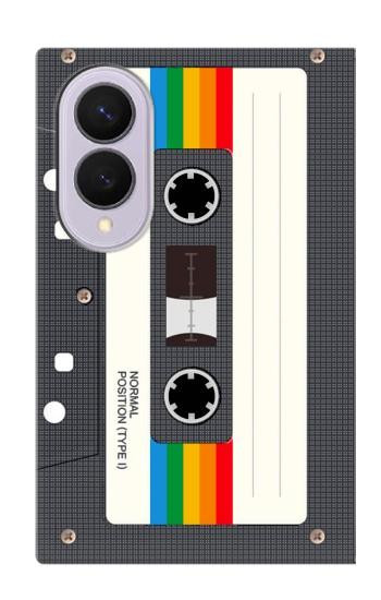 S4023 ヴィンテージ レインボー コンパクトカセット Vintage Rainbow Compact Cassette Samsung Galaxy Z Fold 8 バックケース、フリップケース・カバー